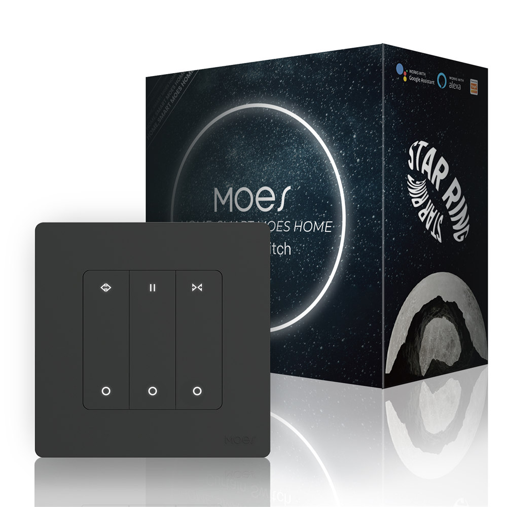 MOES Smart ZigBee Star Ring Curtain Switch For Rol05